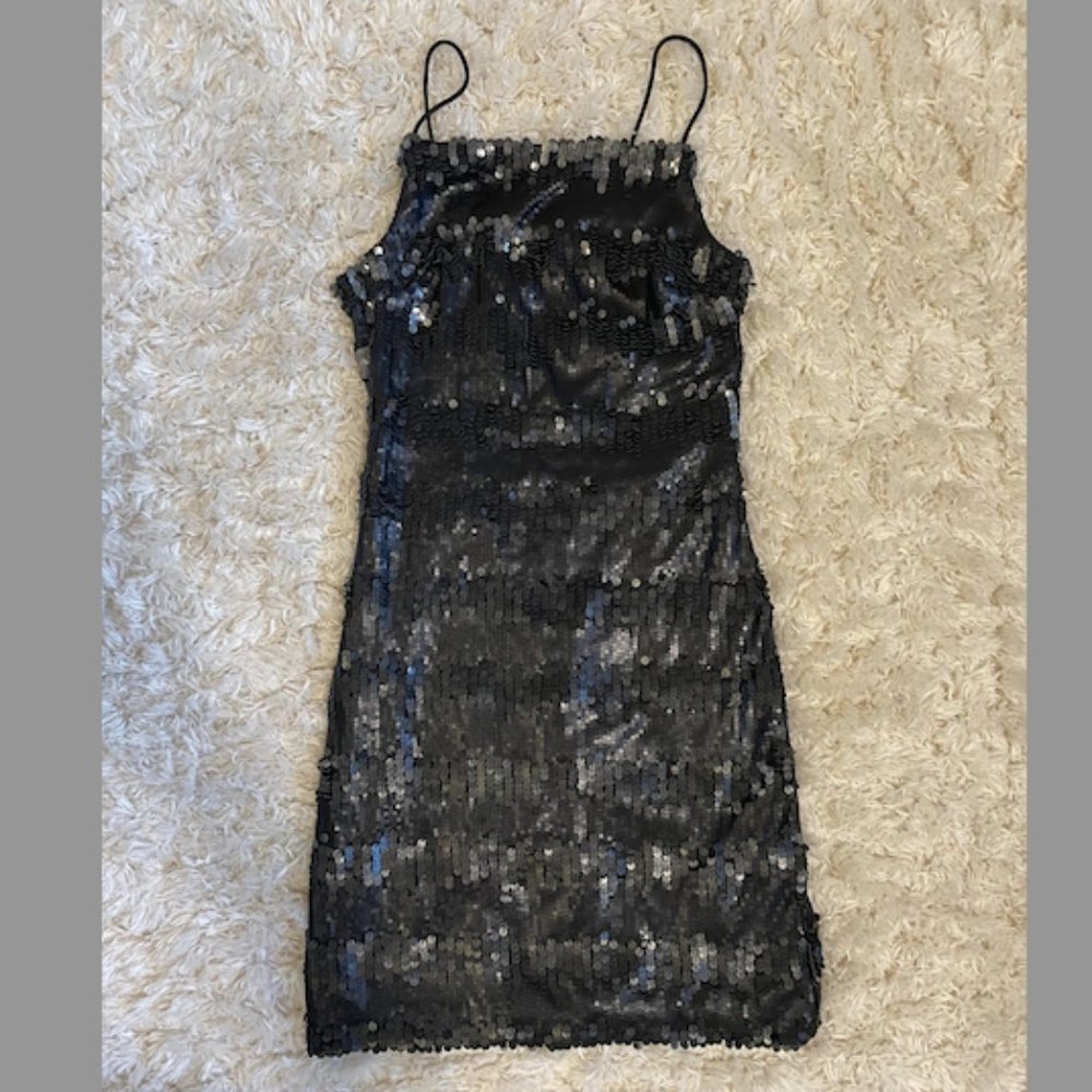 Black Swan Sequin Cocktail Dress